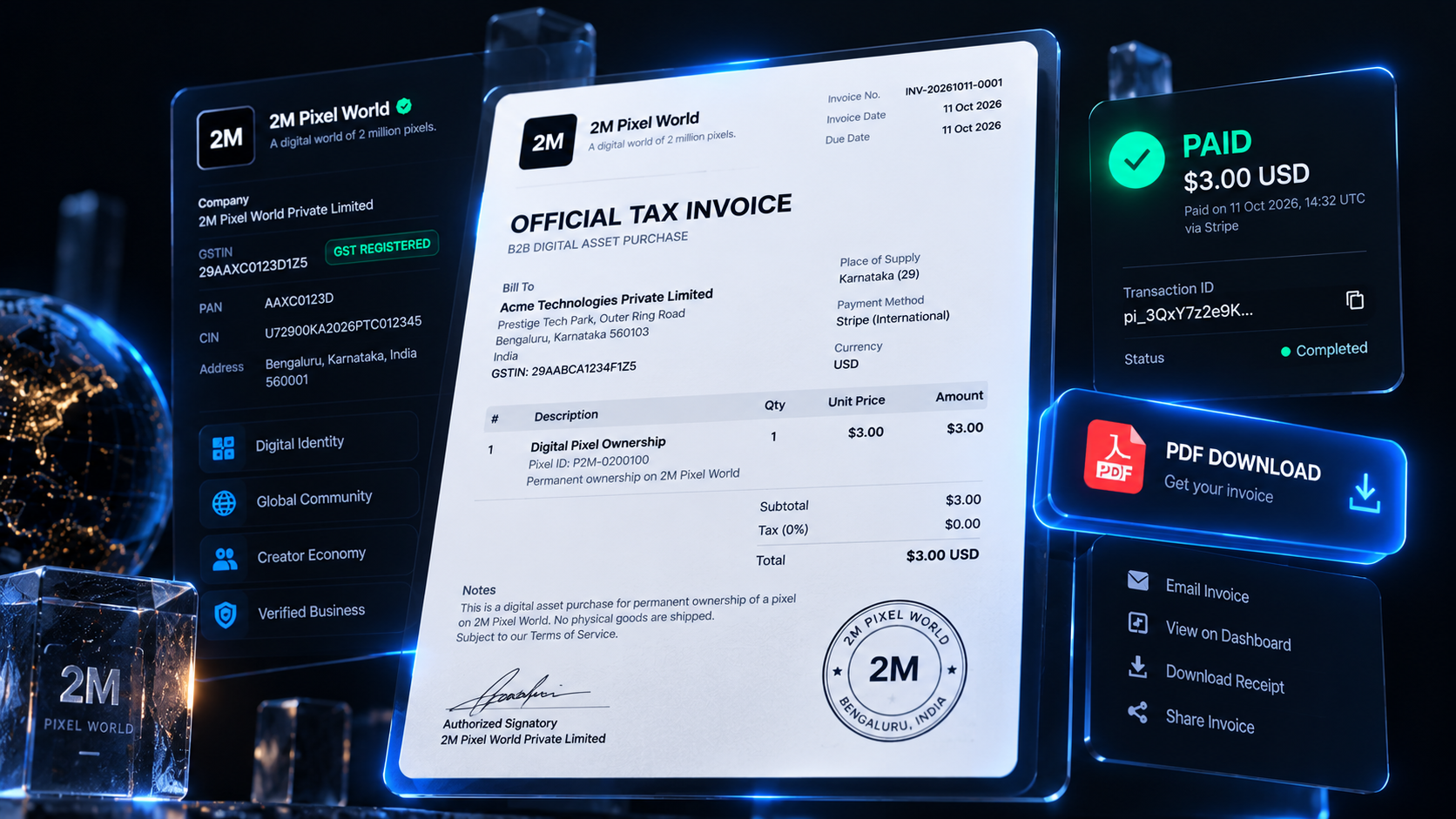 Customizable Commercial Tax Invoice PDF